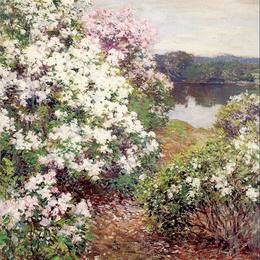 《月桂山》乌伊拉德·梅特卡夫(Willard Metcalf)高清作品欣赏