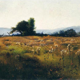 《高场山景》乌伊拉德·梅特卡夫(Willard Metcalf)高清作品欣赏