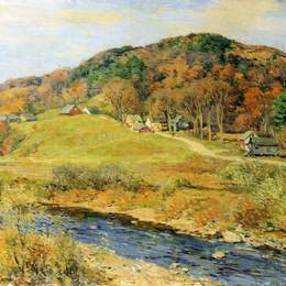 《十一月雾》乌伊拉德·梅特卡夫(Willard Metcalf)高清作品欣赏