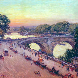 《皇家桥》乌伊拉德·梅特卡夫(Willard Metcalf)高清作品欣赏