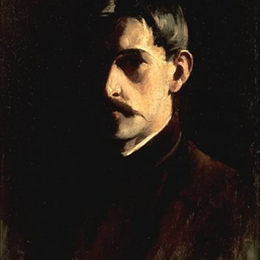 《自画像》乌伊拉德·梅特卡夫(Willard Metcalf)高清作品欣赏