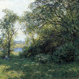 《凉亭》乌伊拉德·梅特卡夫(Willard Metcalf)高清作品欣赏
