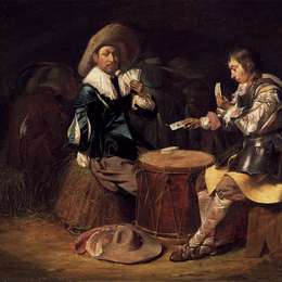 《玩牌兵》威廉·康奈利斯·杜斯特(Willem Cornelisz Duyster)高清作品欣赏