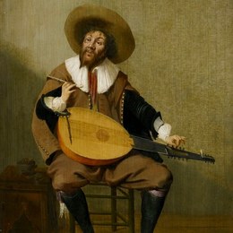 《五种感觉。听觉寓言》威廉·康奈利斯·杜斯特(Willem Cornelisz Duyster)高清作品欣赏