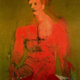 《坐姿（男性经典）》威廉·德·库宁(Willem de Kooning)高清作品欣赏