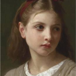 《一个小女孩》威廉·阿道夫·布格罗(William-Adolphe Bouguereau)高清作品欣赏