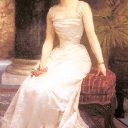 《奥利·罗德尔夫人的肖像》威廉·阿道夫·布格罗(William-Adolphe Bouguereau)高清作品欣赏
