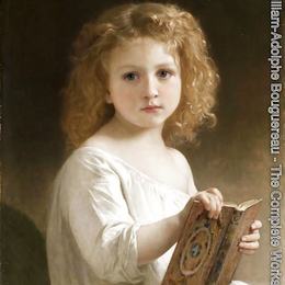 《故事书》威廉·阿道夫·布格罗(William-Adolphe Bouguereau)高清作品欣赏