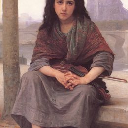 《放浪诗人》威廉·阿道夫·布格罗(William-Adolphe Bouguereau)高清作品欣赏