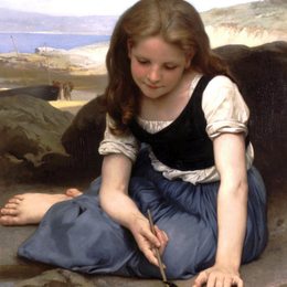 《螃蟹》威廉·阿道夫·布格罗(William-Adolphe Bouguereau)高清作品欣赏
