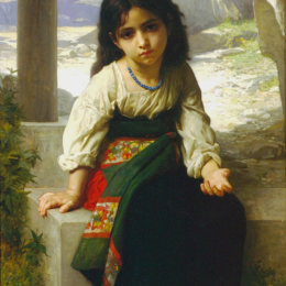《小乞丐》威廉·阿道夫·布格罗(William-Adolphe Bouguereau)高清作品欣赏