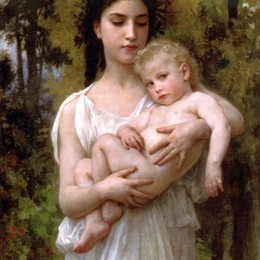 《弟弟》威廉·阿道夫·布格罗(William-Adolphe Bouguereau)高清作品欣赏