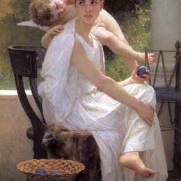 《工作中断》威廉·阿道夫·布格罗(William-Adolphe Bouguereau)高清作品欣赏