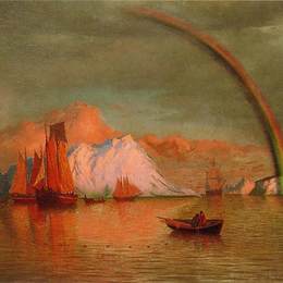 《彩虹的北极落日》列夫拉格里奥(William Bradford)高清作品欣赏