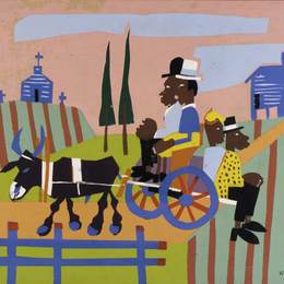 《去教堂》威廉·H·约翰逊(William H. Johnson)高清作品欣赏