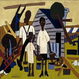 《晨间工作》威廉·H·约翰逊(William H. Johnson)高清作品欣赏