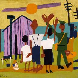 《打仗》威廉·H·约翰逊(William H. Johnson)高清作品欣赏
