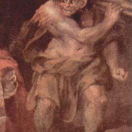 威廉·荷加斯(William Hogarth)高清作品:Caliban from &amp;ampquotThe Tempest&amp;ampquot of William Shak