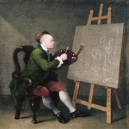 《自画像》威廉·荷加斯(William Hogarth)高清作品欣赏