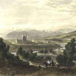 威廉·莱顿·里奇(William Leighton Leitch)高清作品:Balmoral castle, drawn by Leitch, engraved by J. Godfrey