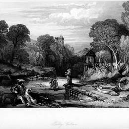 威廉·莱顿·里奇(William Leighton Leitch)高清作品:Tulleveolan, engraving by William Miller after Leitch, from