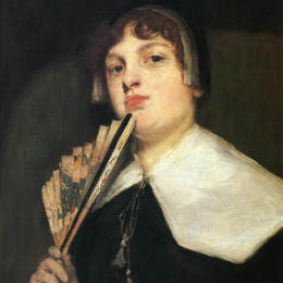 《卖弄风情》威廉·梅里特·切斯(William Merritt Chase)高清作品欣赏