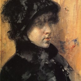 《肖像研究》威廉·梅里特·切斯(William Merritt Chase)高清作品欣赏