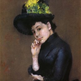 《沉思》威廉·梅里特·切斯(William Merritt Chase)高清作品欣赏