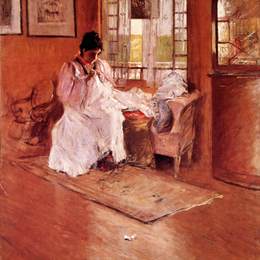 威廉·梅里特·切斯(William Merritt Chase)高清作品:For the Little One, aka Hall at Shinnecock