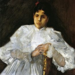 《穿白衣服的女孩》威廉·梅里特·切斯(William Merritt Chase)高清作品欣赏