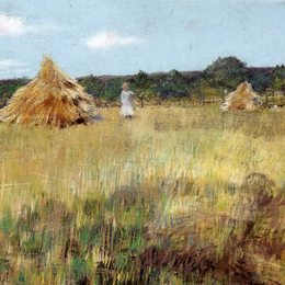 《希诺克洛克庄稼地》威廉·梅里特·切斯(William Merritt Chase)高清作品欣赏