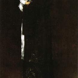 《母亲和孩子（第一幅肖像画）》威廉·梅里特·切斯(William Merritt Chase)高清作品欣赏