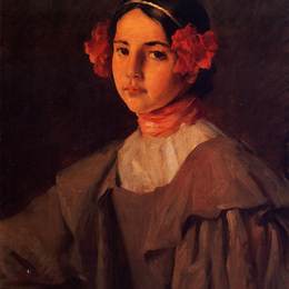 《我的女儿爱丽丝》威廉·梅里特·切斯(William Merritt Chase)高清作品欣赏