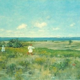 《靠近海滩》威廉·梅里特·切斯(William Merritt Chase)高清作品欣赏