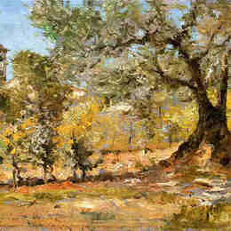 《橄榄树，佛罗伦萨》威廉·梅里特·切斯(William Merritt Chase)高清作品欣赏