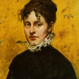 《艺术家的弟妹肖像》威廉·梅里特·切斯(William Merritt Chase)高清作品欣赏