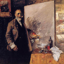 《自画像》威廉·梅里特·切斯(William Merritt Chase)高清作品欣赏