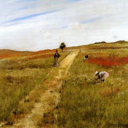 《希诺克洛克山（希诺尼克山秋季）》威廉·梅里特·切斯(William Merritt Chase)高清作品欣赏