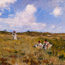 《石楠风景》威廉·梅里特·切斯(William Merritt Chase)高清作品欣赏