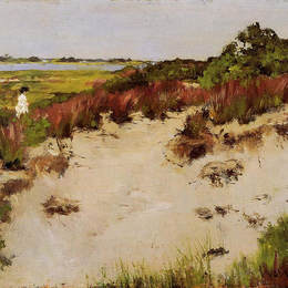 《石楠风景》威廉·梅里特·切斯(William Merritt Chase)高清作品欣赏