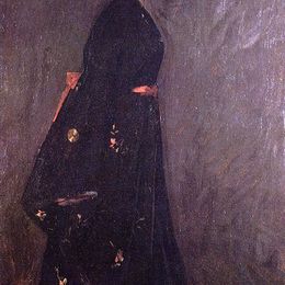 《黑色和服》威廉·梅里特·切斯(William Merritt Chase)高清作品欣赏