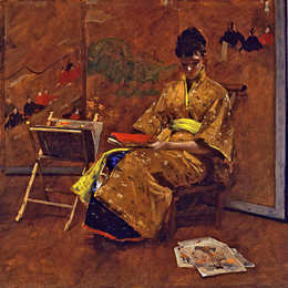 《和服》威廉·梅里特·切斯(William Merritt Chase)高清作品欣赏