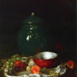 《小红碗》威廉·梅里特·切斯(William Merritt Chase)高清作品欣赏