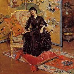 《累了，又说谁响了》威廉·梅里特·切斯(William Merritt Chase)高清作品欣赏