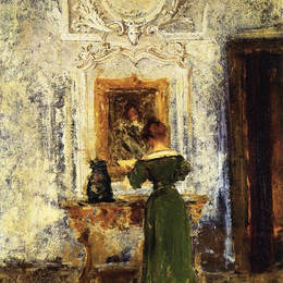 《绿岛妇女》威廉·梅里特·切斯(William Merritt Chase)高清作品欣赏