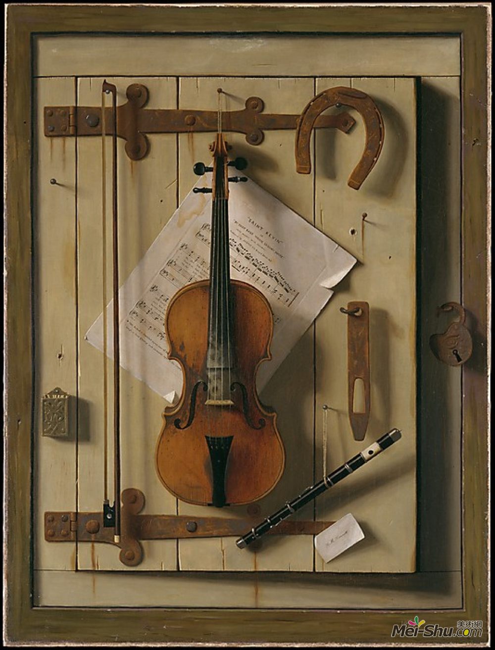 静物小提琴与音乐威廉迈克尔哈内特williammichaelharnett高清作品