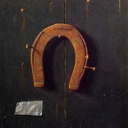 《金色马蹄铁》威廉迈克尔哈内特(William Michael Harnett)高清作品欣赏