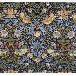 《草莓小偷，家具面料》威廉·莫里斯(William Morris)高清作品欣赏