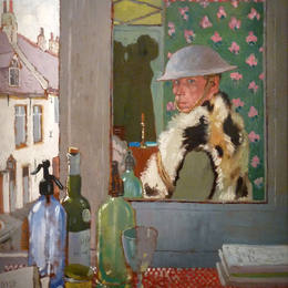 《准备开始自画像，1917年10月6日》威廉·奥宾(William Orpen)高清作品欣赏