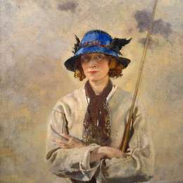 《钓鱼翁》威廉·奥宾(William Orpen)高清作品欣赏